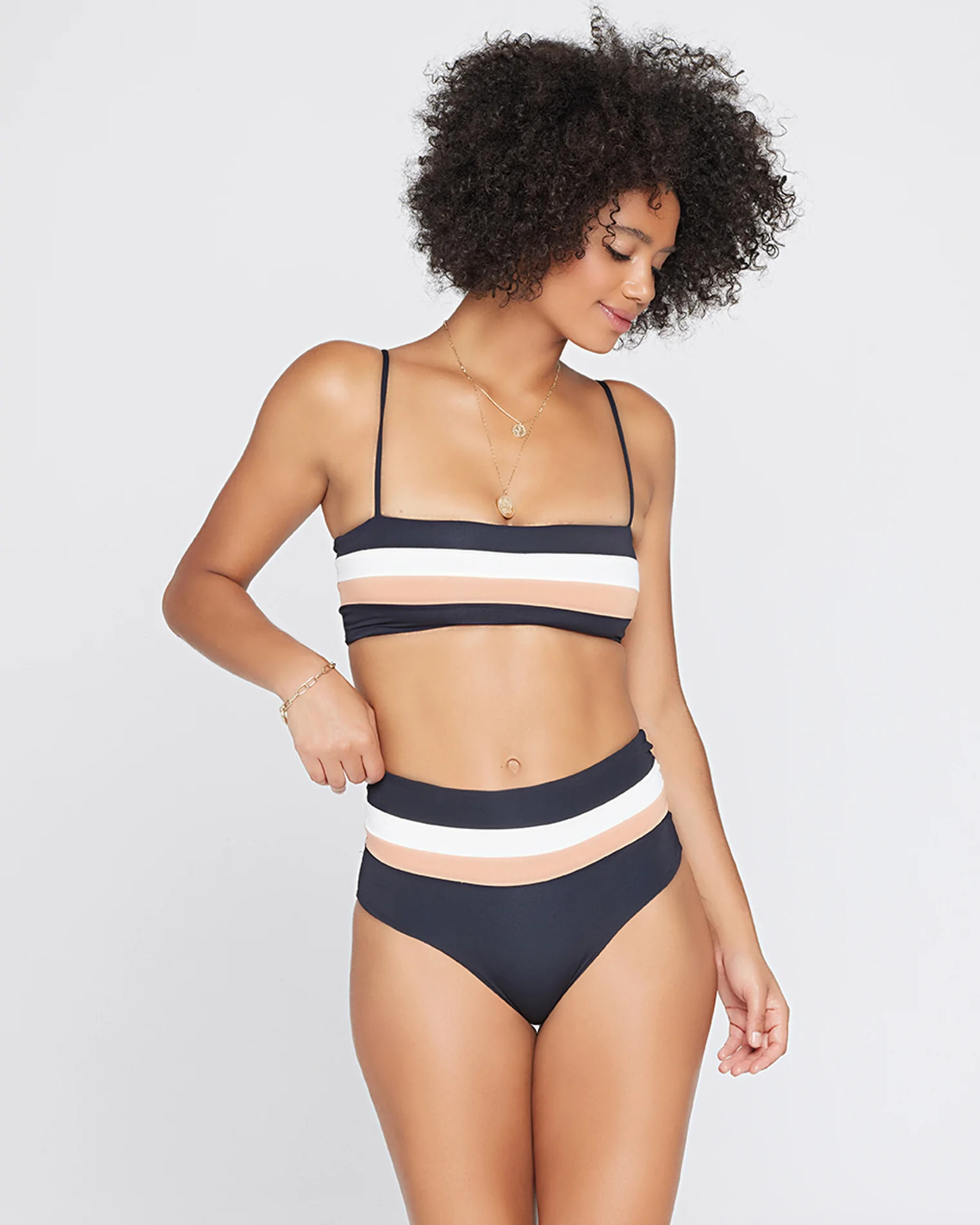 rebel stripe bikini top | L*Space