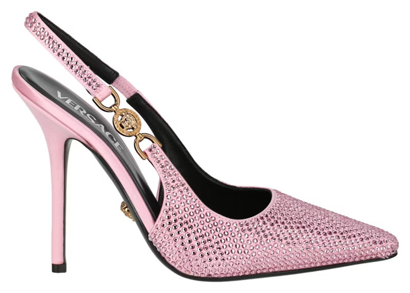 Versace Medusa '95 Crystal Slingback 110MM Pumps (Women's) Sneakers in Pale Pink | StockX