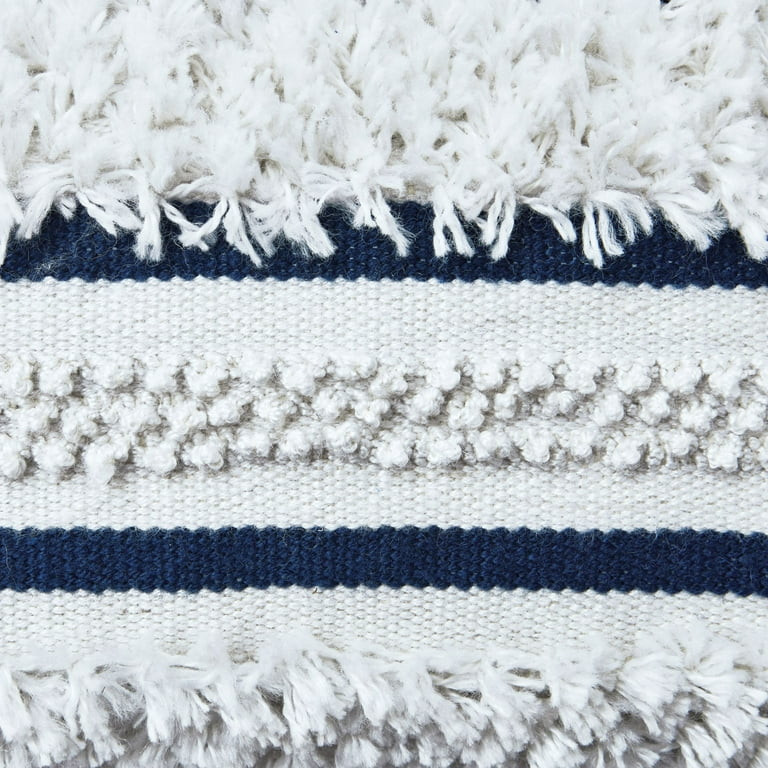 Better Homes & Gardens 13" x 19", Tufted Oblong Outdoor Toss Pillow, Blue, Single Pillow - Walmar... | Walmart (US)