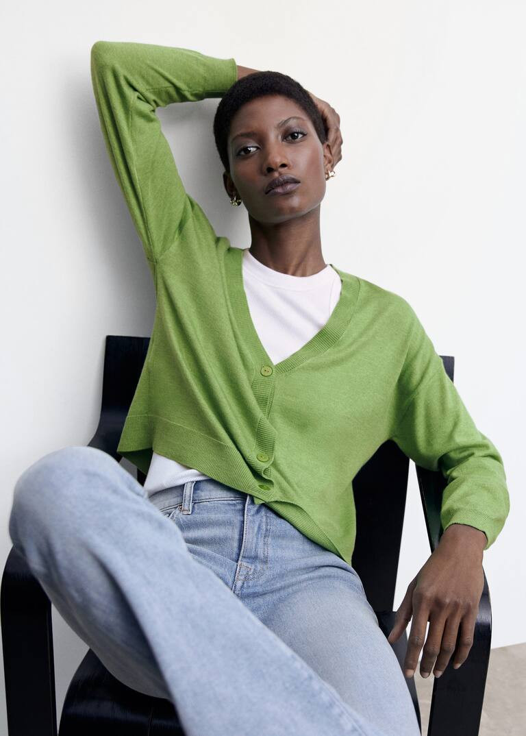 Fine-knit cardigan -  Women | Mango USA | MANGO (US)