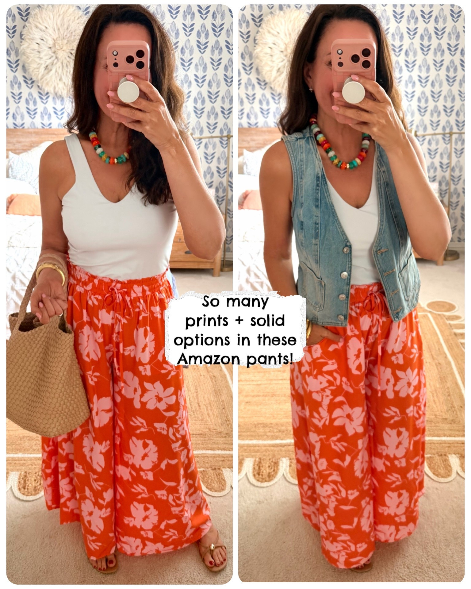 Tons of print and solid choices in these Amazon pants that look put together, but feel like pjs! Make a great coverup too! Wearing a medium.
.

#LTKootd #LTKmomlife #LTKSeasonal