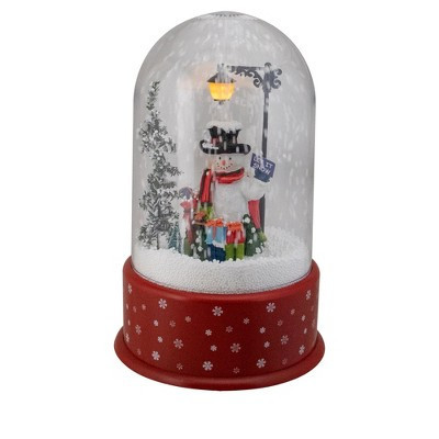 Northlight Lighted Snowman with Street Light Snowing Christmas Globe - 11.75" | Target