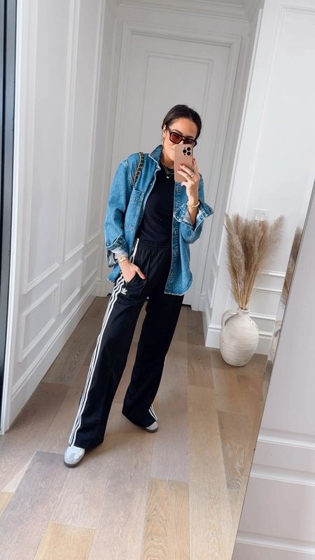 Sunday Casuals 🖤💙  Code LUCY25 for my Hudson jacket! 
Track pants size S (run slightly big, get true size)
Jacket XS 

#LTKshoecrush #LTKstyletip #LTKover40