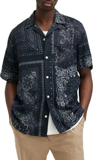 Jalisco Bandana Print Camp ShirtAllSaints | Nordstrom