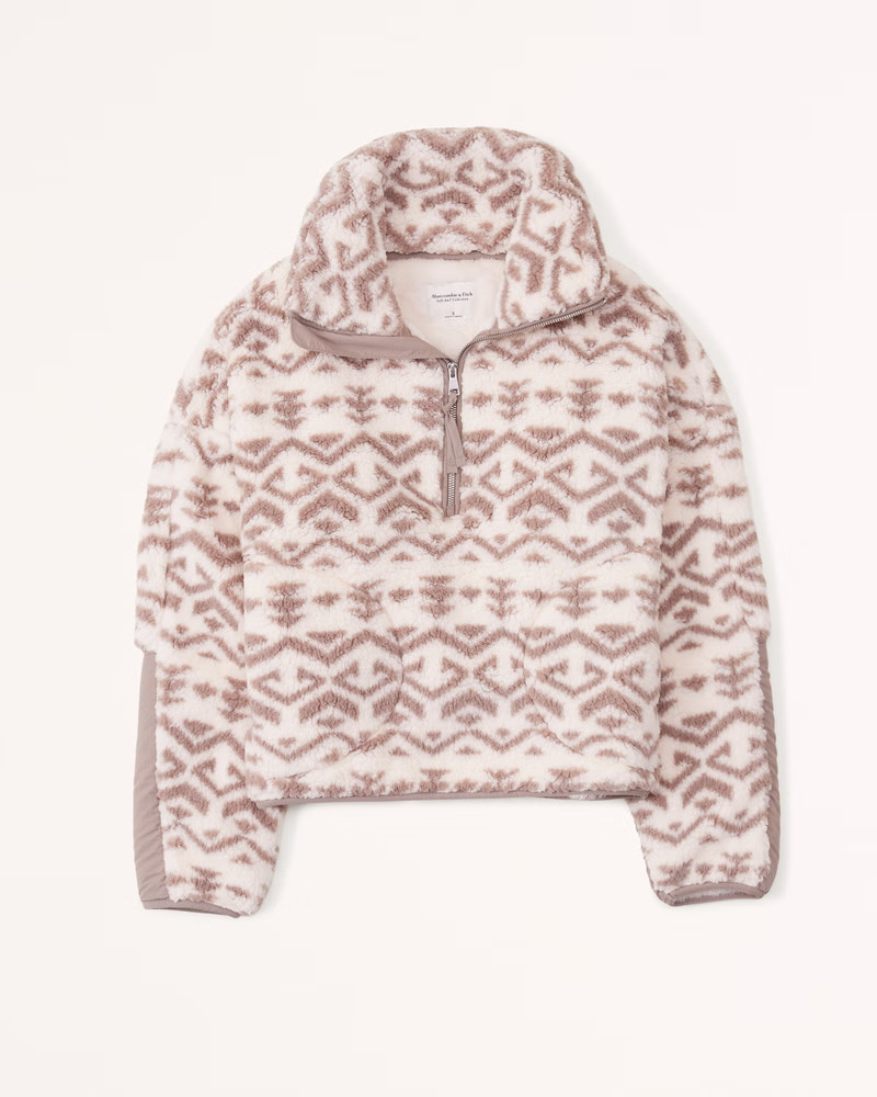Utility Sherpa Half-Zip Sweatshirt | Abercrombie & Fitch (US)