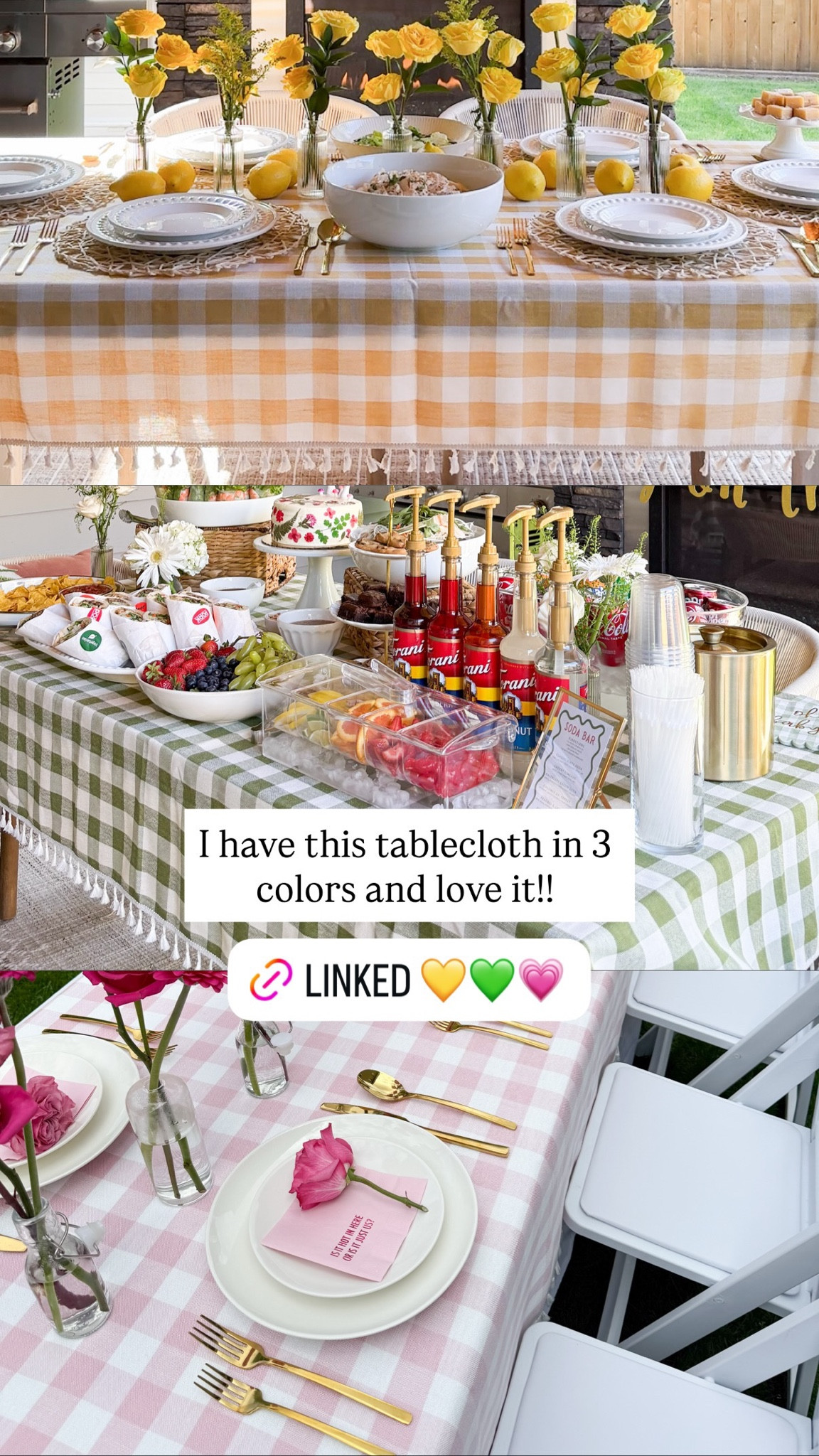 I have this checkered tablecloth in 3 colors and love it!! 



#LTKParties #LTKFindsUnder50 #LTKHome