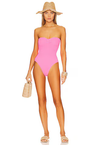 Hunza G Brooke One Piece in Bubblegum from Revolve.com | Revolve Clothing (Global)