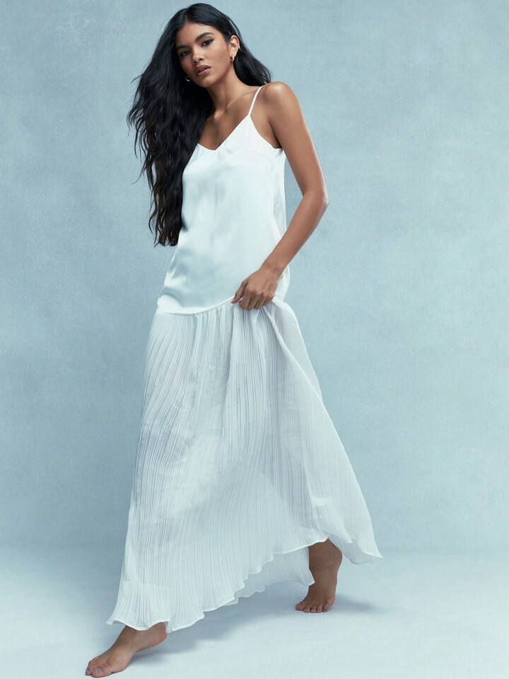 MISSGUIDED Crinkle Long Hem Cami Maxi Dress | SHEIN