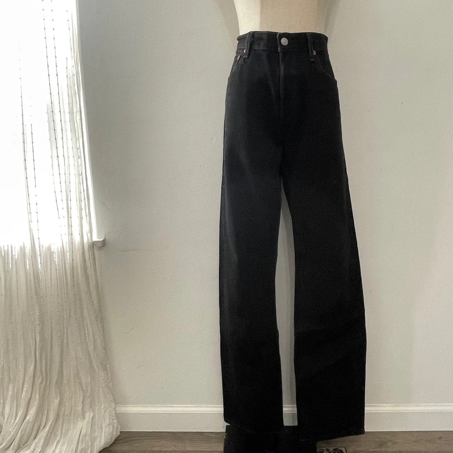 Vintage Black Levis 501 Button Fly 5 Pocket High Waisted Jeans 33x34 | Etsy (US)