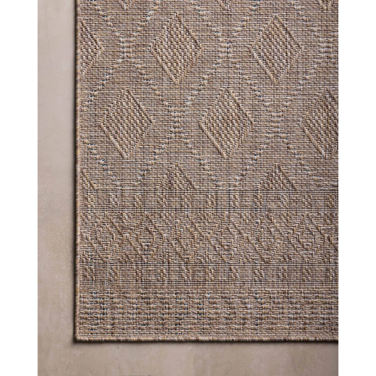 Amber Lewis x Loloi Indoor / Outdoor Topanga Natural / Mist Area Rug | Wayfair North America