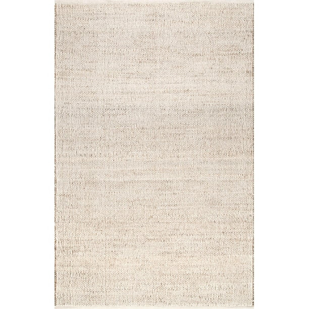 nuLOOM Handwoven Solid Elfriede Area Rug, 7' 6" x 9' 6", Natural - Walmart.com | Walmart (US)