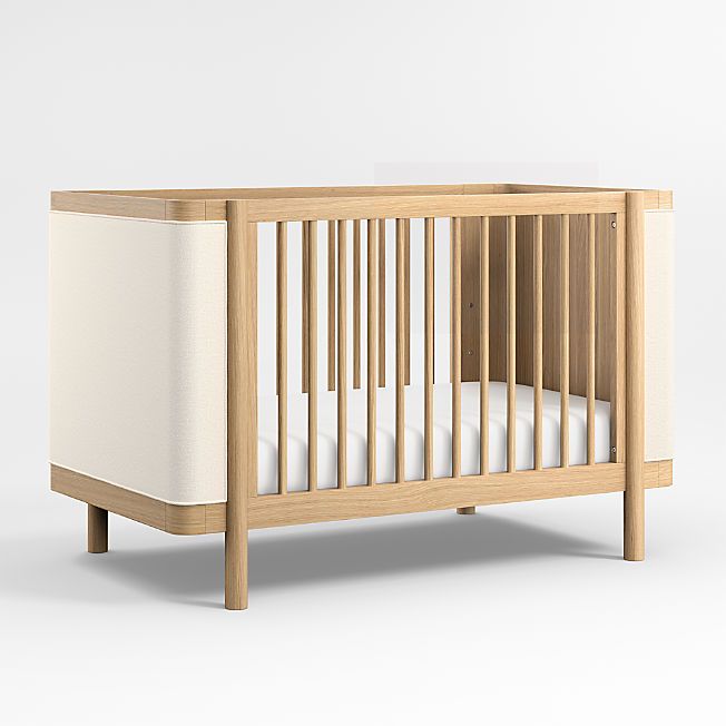 Redondo Upholstered Wood Baby Crib | Crate & Kids | Crate & Barrel
