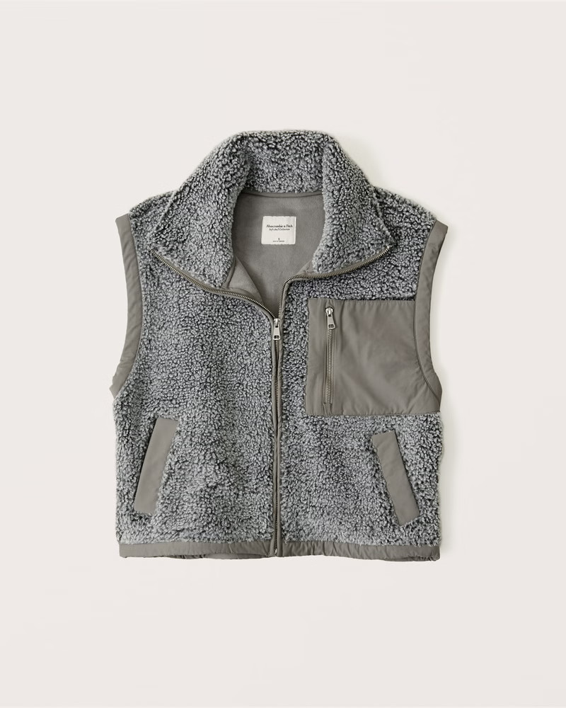 Cropped Sherpa Vest | Abercrombie & Fitch (US)