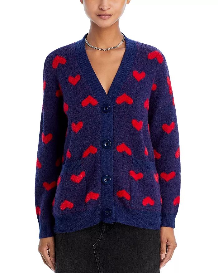 V Neck Heart Design Cardigan Sweater - 100% Exclusive | Bloomingdale's (US)