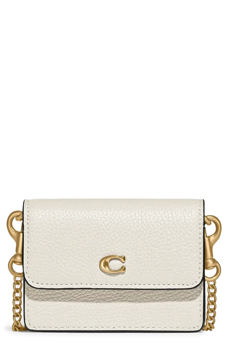 COACH Refined Calfskin Half Flap Crossbody Card Case | Nordstrom | Nordstrom