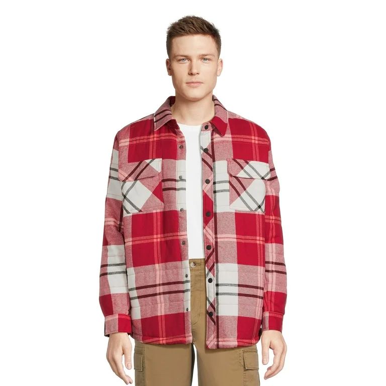 George Men's and Big Men's Plaid Flannel Shirt Jacket, Sizes S-3XL | Walmart (US)