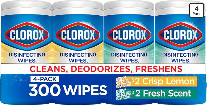 Clorox Disinfecting Cleaning Wipes for Spring Cleaning & Allergy Season, Bleach Free, Fresh Scent... | Amazon (US)
