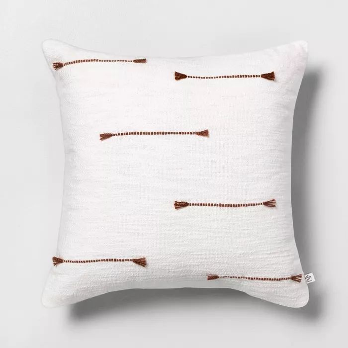 18" x 18" Texture Dash Throw Pillow - Hearth & Hand™ with Magnolia | Target