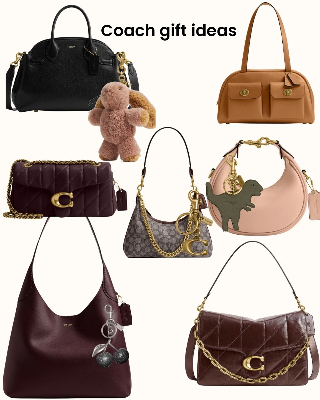 These Coach bags are giving luxury vibes without luxury prices 🎁✨
Perfect gift ideas for the bag lover in your life (or… treat yourself 👀).
Linking everything on LTK!#CoachBags 
@Coach @Nordstrom


#HolidayGifts #GiftIdeasForHer #CoachStyle #LTKLuxury #BagLover #FashionFinds #HolidayShopping #CoachCharms #LTKUnder100 #MomStyle #ElevatedBasics


#LTKItBag #LTKHoliday #LTKGiftGuide