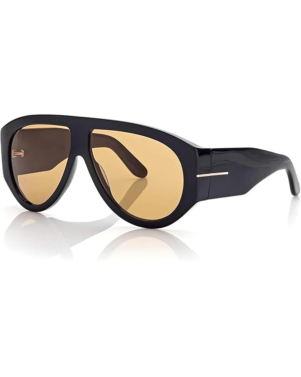 OSAGAMA Trendy Retro Oversized Aviator Sunglasses for Women Men 70s Luxury Designer Thick Classic... | Amazon (US)