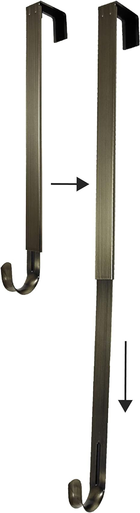 Haute Decor Adapt Adjustable Wreath Hanger (Antique Brass) — Over The Door Wreath Hanger — Ye... | Amazon (US)