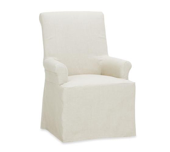 PB Comfort Roll Slipcovered Dining Armchair | Pottery Barn (US)