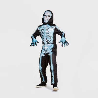 Kids' X-Ray Skeleton Halloween Costume Jumpsuit with Accessories - Hyde & EEK! Boutique™ | Target