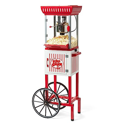 Nostalgia Popcorn Maker Machine - Professional Cart With 2.5 Oz Kettle Makes Up to 10 Cups - Vint... | Amazon (US)
