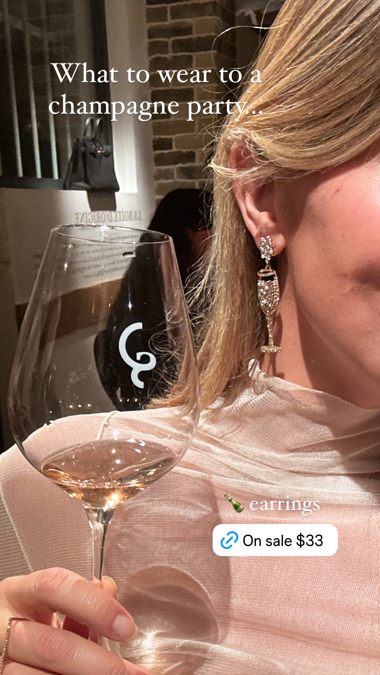 Love these earrings! 🥂 

 #LTKHoliday #LTKParties #LTKStyleTip