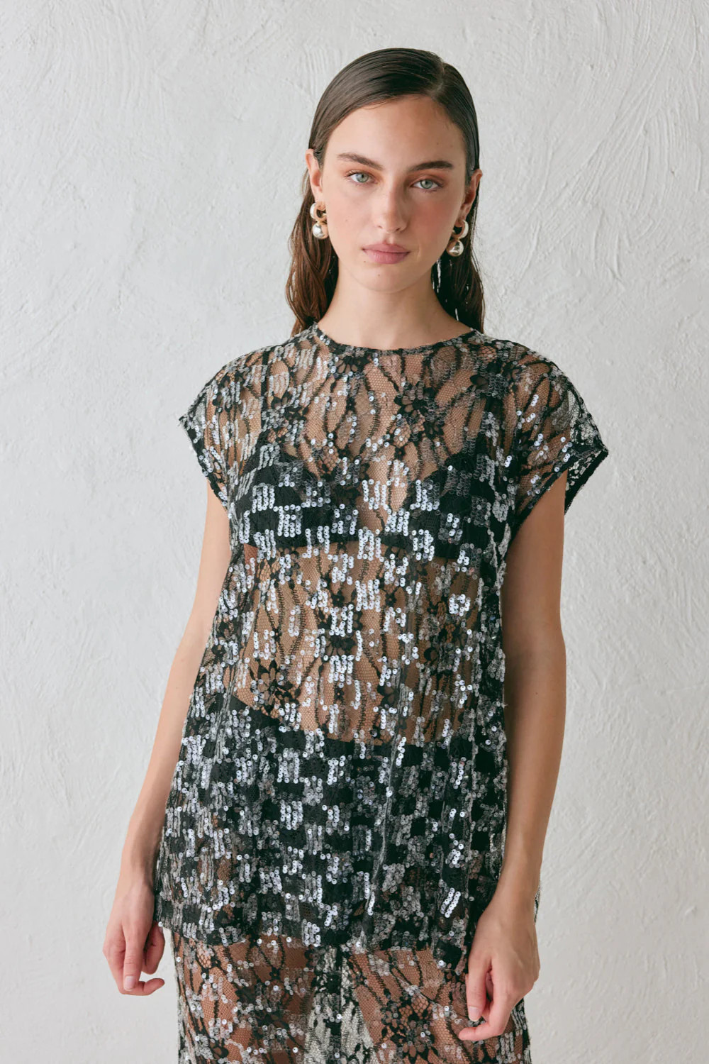 Devyn Sequin Top Black | VRG Grl