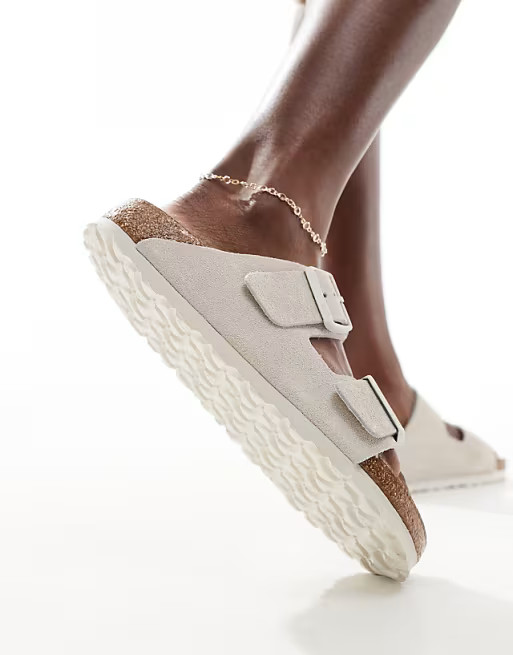 Birkenstock Arizona sandals in antique white suede | ASOS (Global)