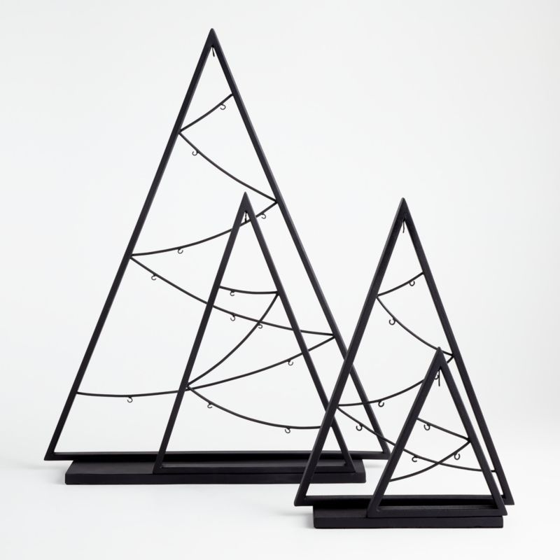 Zinc Double A-Frame Ornament Trees | Crate and Barrel | Crate & Barrel