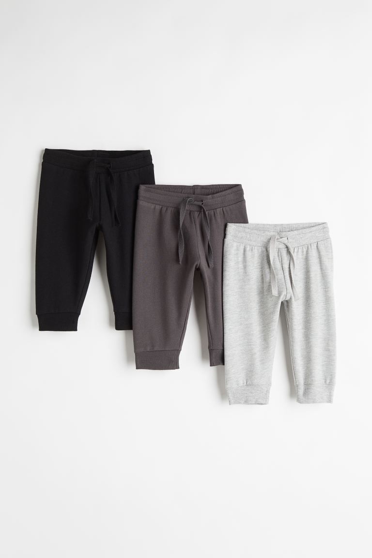 3-pack cotton joggers | H&M (UK, MY, IN, SG, PH, TW, HK)