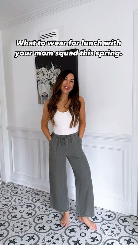 Might not happen often for us busy moms but when it does - it’s glorious. Easy spring outfit idea for those lunch dates. These cropped palazzo pants are gold. Tons of colors and the fit is so good. Code TAMMYSP24 for 20% off. Love it elevated with an affordable linen blend vest. These are so on trend right now. Jewelry code: TAMMY20. 

Pants xs. Vest small. Bodysuit small. Sandals tts. 

Splendid code: tammysp24. Sequin jewelry code: tammy20. 

#LTKfindsunder50 #LTKsalealert #LTKover40