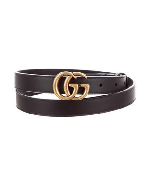 Gucci 2018 GG Marmont Leather Belt w/ Tags Black | The RealReal