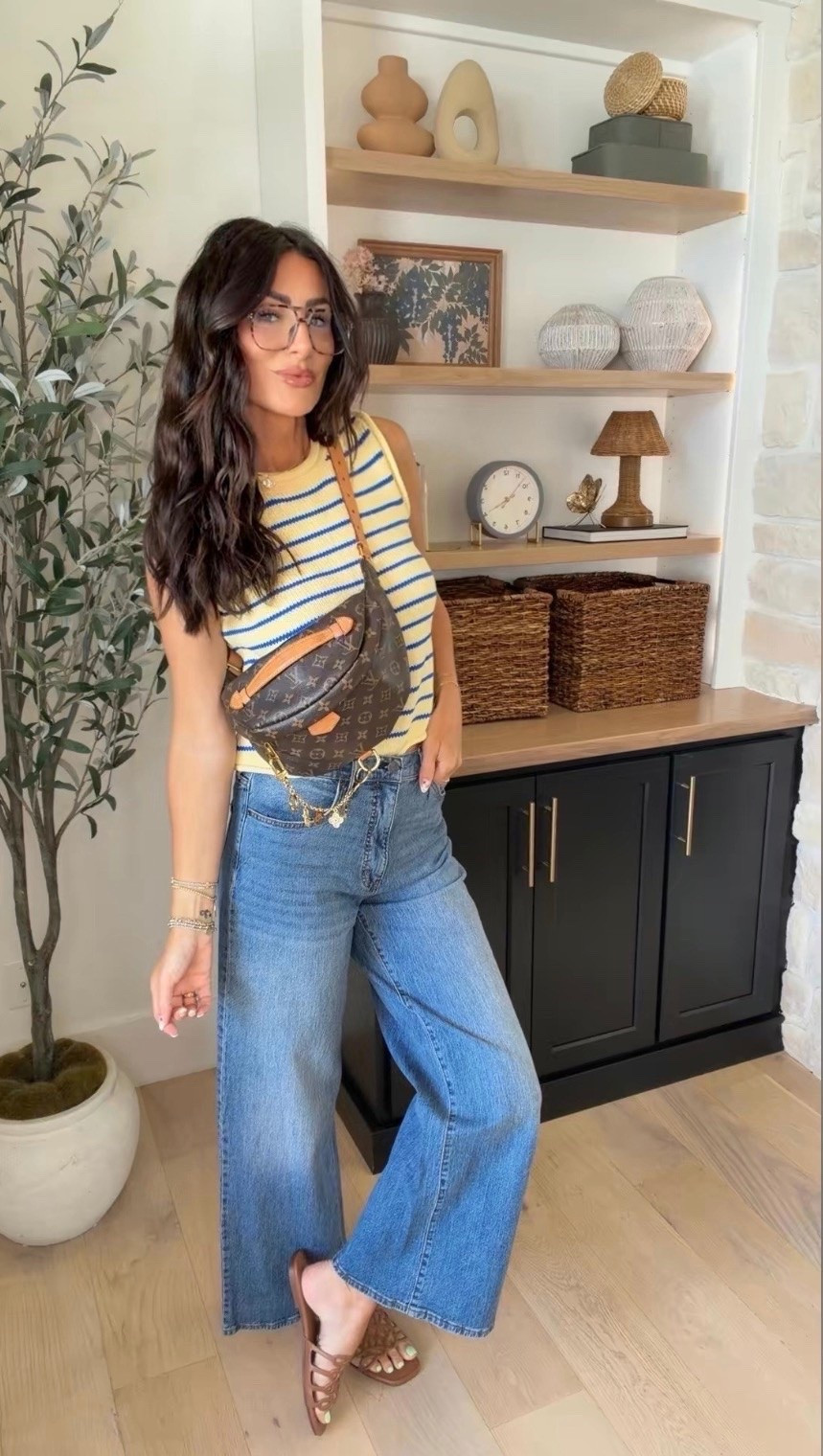 Wide Leg Denim | Walmart Style | Striped Tank | Target Sandals | Summer Style

#LTKootd #LTKgrwm