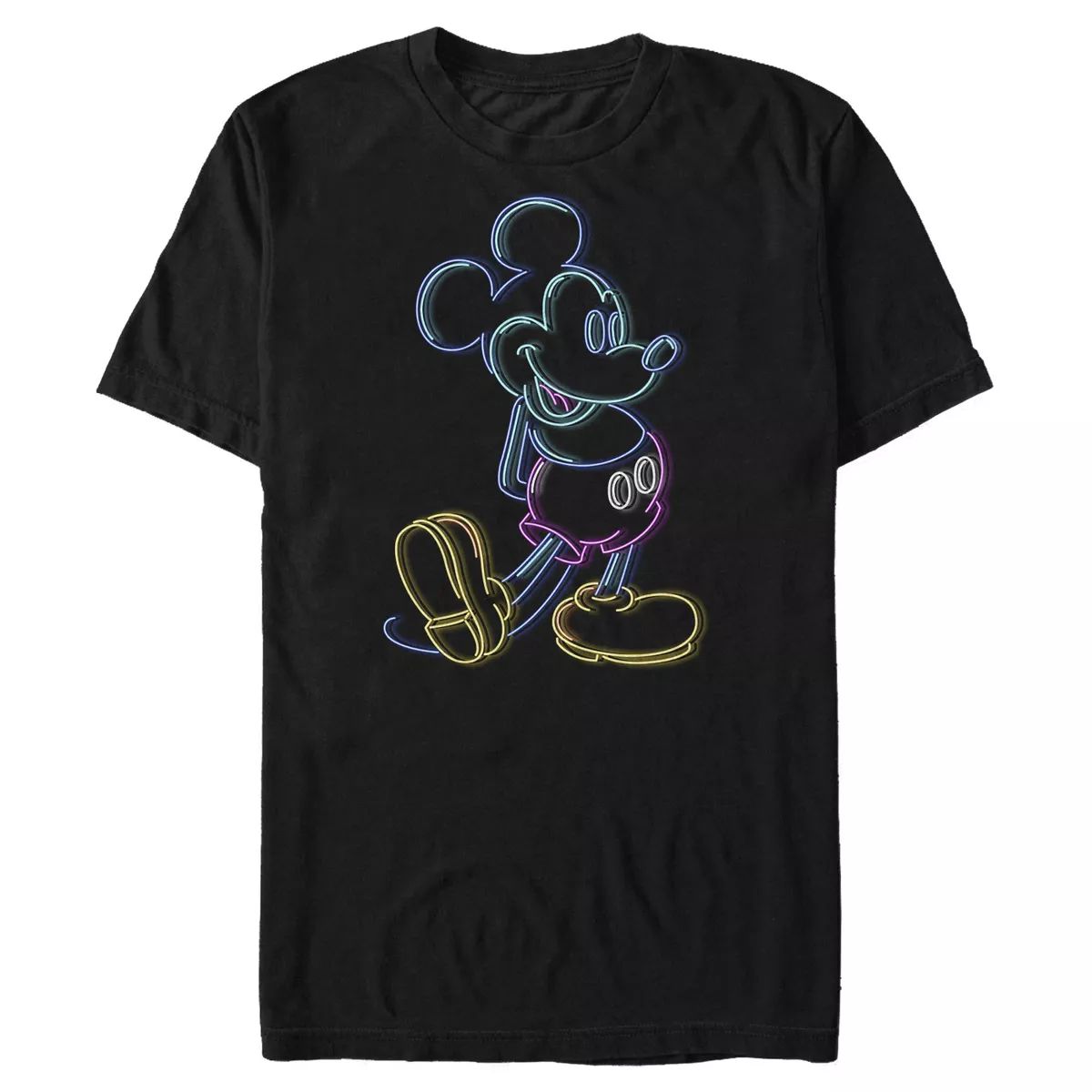 Men's Mickey & Friends Mickey Mouse Classic Neon Light T-Shirt | Target