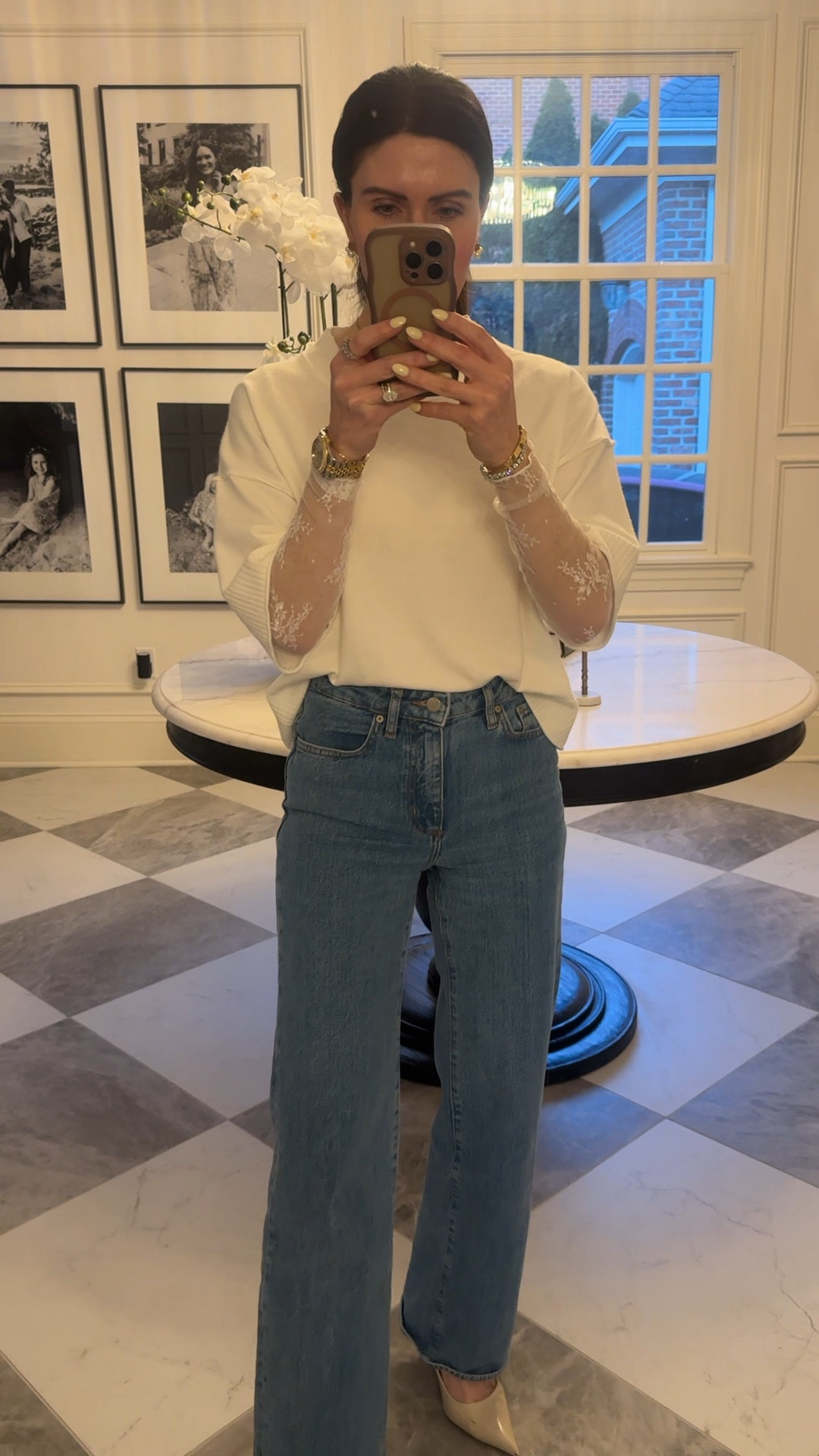 The cutest combo!  Lace under shirt with oversized thin knit sweater overtop.  Comes in lots of different colors! 🖤🤎❤️🤍

Under $40

Aritzia jeans

#LTKdayinmylife #LTKgrwm #LTKootd