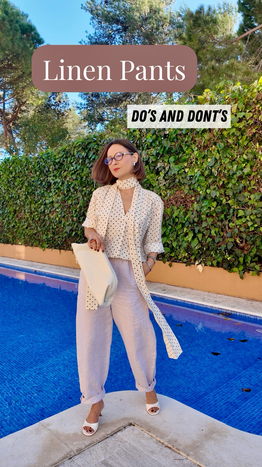 Linen pants 4 ways — all items linked. My pants are in Pale lilac color but you can easily swap them for neutral beige if you prefer basics…. I’m wearing size XS in pants 💜

#LTKOver40