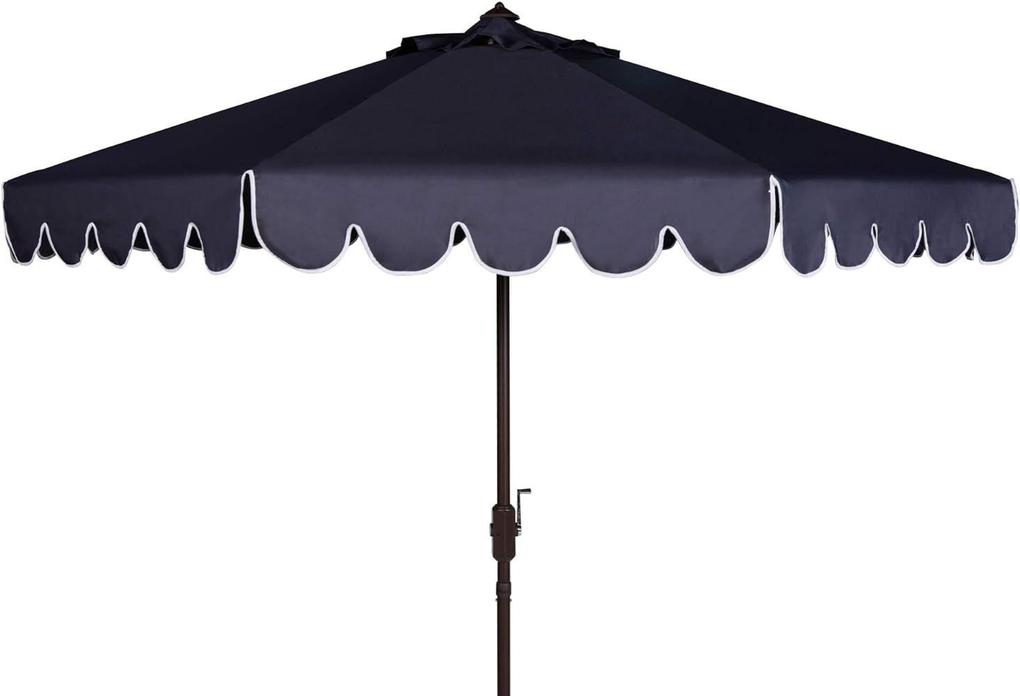 SAFAVIEH PAT8010A Collection Venice Navy and White Single Scallop 9Ft Crank Outdoor Push Button T... | Amazon (US)