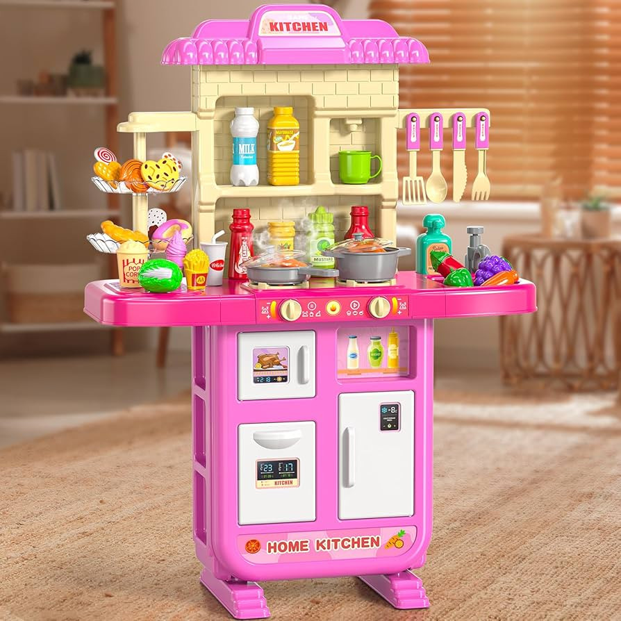 TEMI Pretend Food Kitchen Toys for Kids Ages 4-8, Kitchen Set for Toddlers 1-3, Play Kitchen Acce... | Amazon (US)