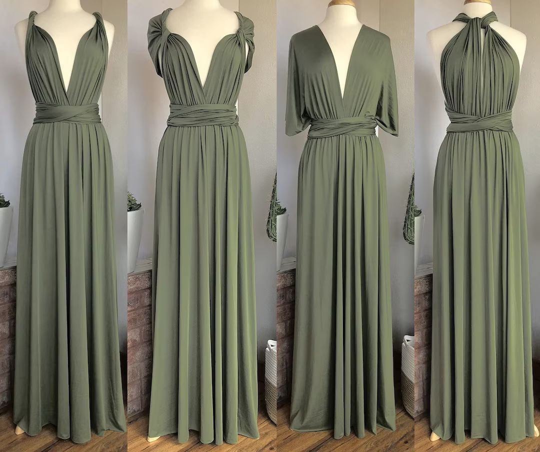 EUCALYPTUS Bridesmaid Dress/ CUSTOM Lengths/ Convertible Dress / Infinity Dress/ Multiway Dress/ ... | Etsy (US)