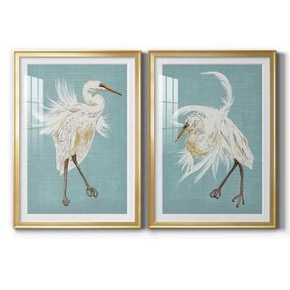 Wexford Home Heron Plumage V by Wexford Homes 2-Pieces Framed Abstract Paper Art Print 22.5 in. x... | The Home Depot