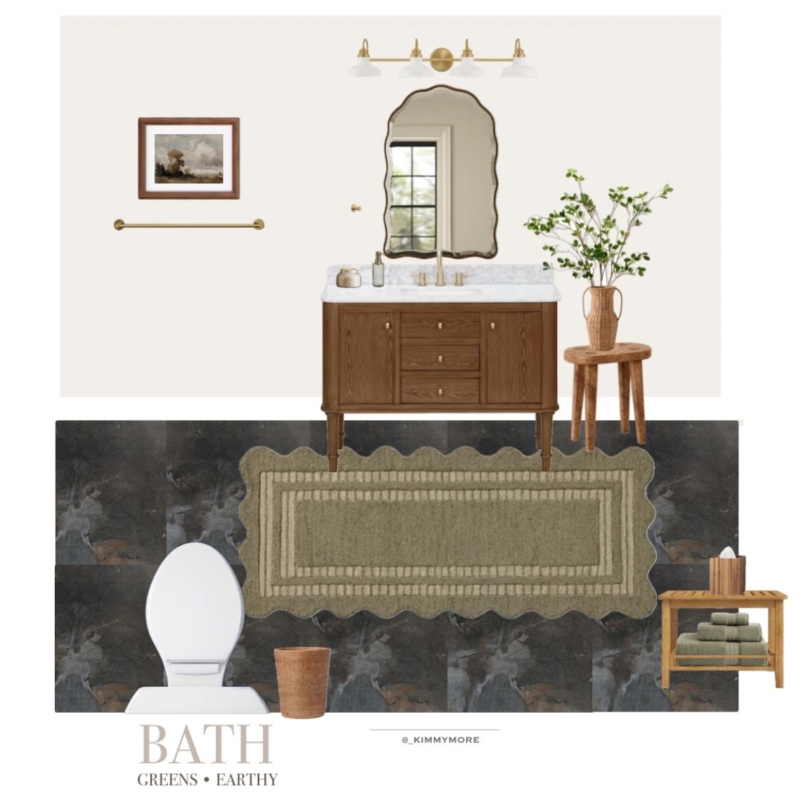 Design board for a slanted bathroom with an earthy, timeless aesthetic inspired by McGee & Co. for @Sydney


Bringing all the earthy + timeless vibes to the bathroom! I love the mix of warm wood tones, deep greens, and classic brass accents to create a space that feels both elevated and inviting. This design blends organic textures, vintage-inspired details, and cozy layers for a spa-like feel at home. Shop everything from the vanity to decor through the links below! #bathroomdesign #earthytone #homeinspo
#BathroomInspo #EarthyBathroom #GreenBathroom #TimelessDesign #BathroomDecor #HomeDesign #OrganicModern #VintageModern #NeutralHome #LTKInterior #InteriorStyling #HomeTrends #ModernTraditional #SpaBathroom #HomeAesthetic

#LTKHome #LTKFamily #LTKHome