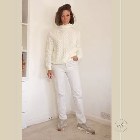 An all white/cream cosy winter outfit #fashioniver50 #styleover50 #youtuberover50