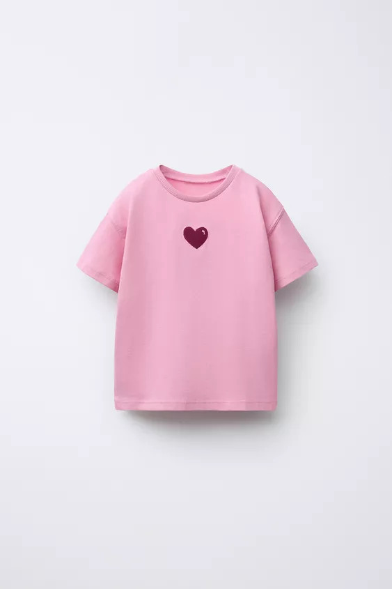 EMBROIDERED AND TEXT T-SHIRT | Zara US