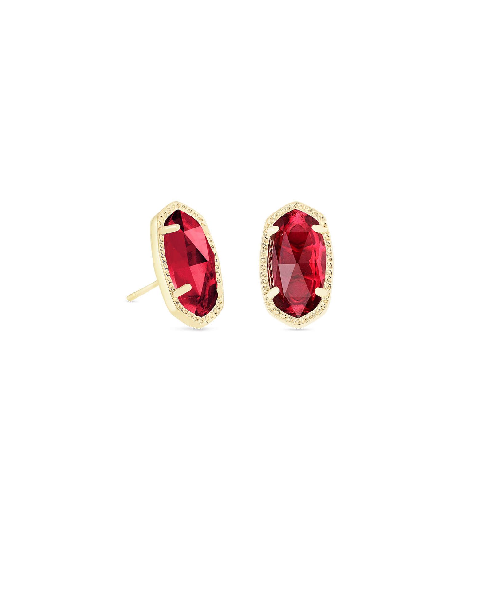 Ellie Gold Stud Earrings in Berry | Kendra Scott