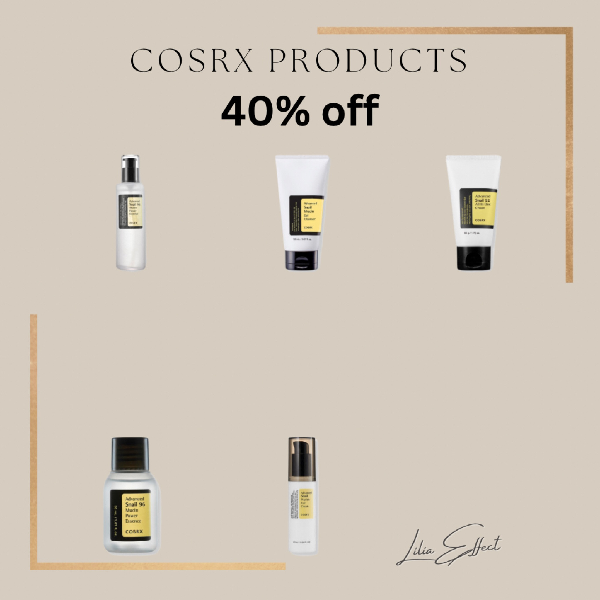 Good news, skincare lovers! COSRX products are now 40% off at ULTA Beauty for Black Friday. Don't miss out on stocking up on essentials like the mucin power essence for that glass skin effect - I personally use it and I can’t imagine my daily routine without it!
#COSRX #ULTABeauty #BlackFridayDeals #SkincareRoutine

#LTKSeasonal #LTKGiftGuide #LTKCyberWeek