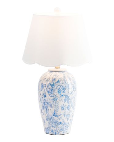 26in Floral Decal Ceramic Table Lamp | TJ Maxx