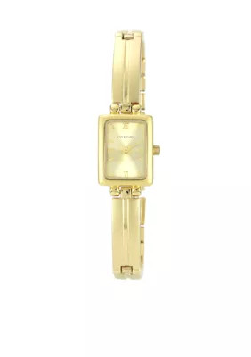Anne Klein Gold Tone Bracelet with Champagne Dial | Belk